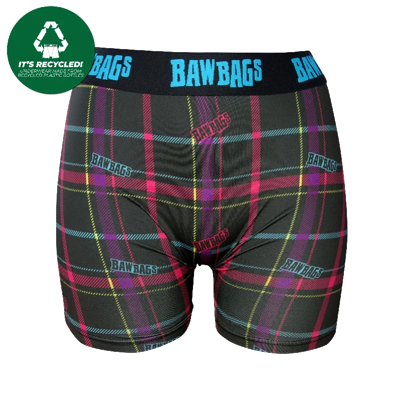 Women's Boxer Shorts Techno Tartan Traditional Men's Wool