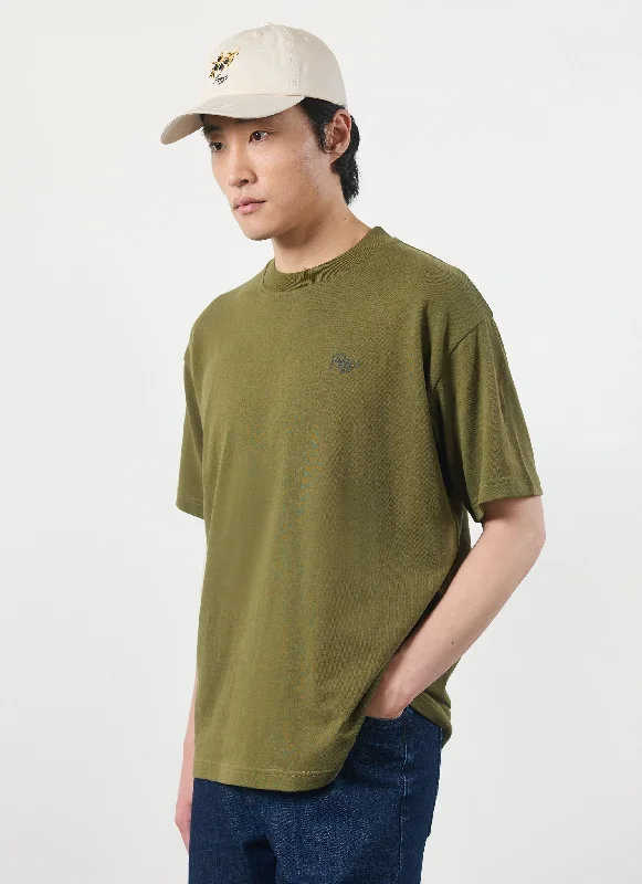 Perci Oversized T Shirt | Organic Cotton | Olive Sporty Men's Athleisure 