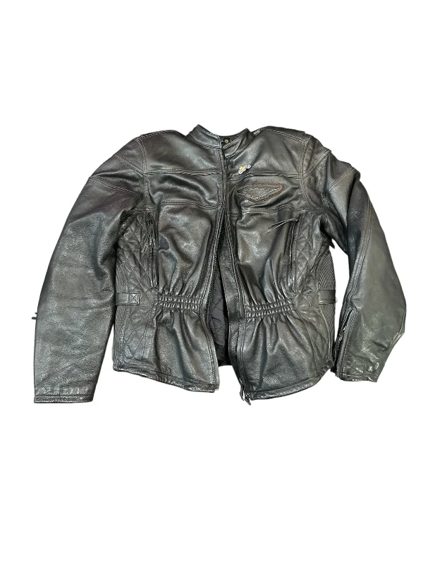 Coat Leather By Harley Davidson In Black, Size: Xl Confident Men's Power