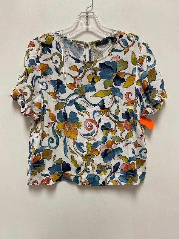 Top Short Sleeve By Halogen In Multi-colored, Size: M Elegant Men's Cashmere