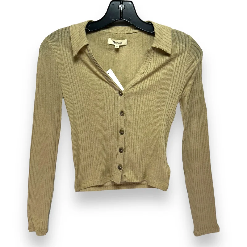 Top Long Sleeve By Madewell In Tan, Size: Xs Practical Men's Quick