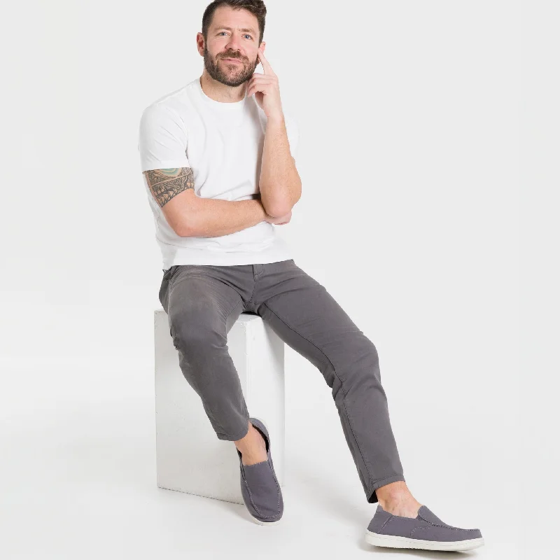 Smoke Grey Lightweight Stretch Chino Artistic Men's Avant