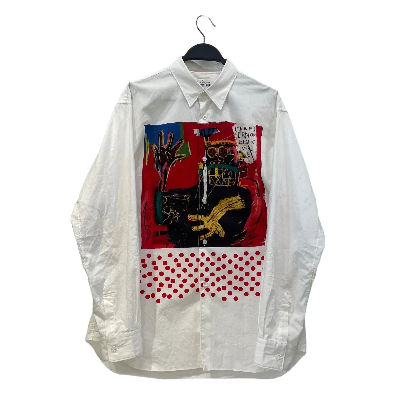 COMME des GARCONS/LS Shirt/M/Cotton/WHT/ Organic