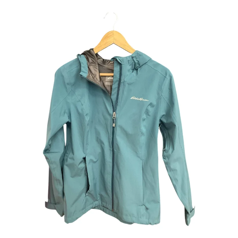 Jacket Windbreaker By Eddie Bauer In Teal, Size: M Gym