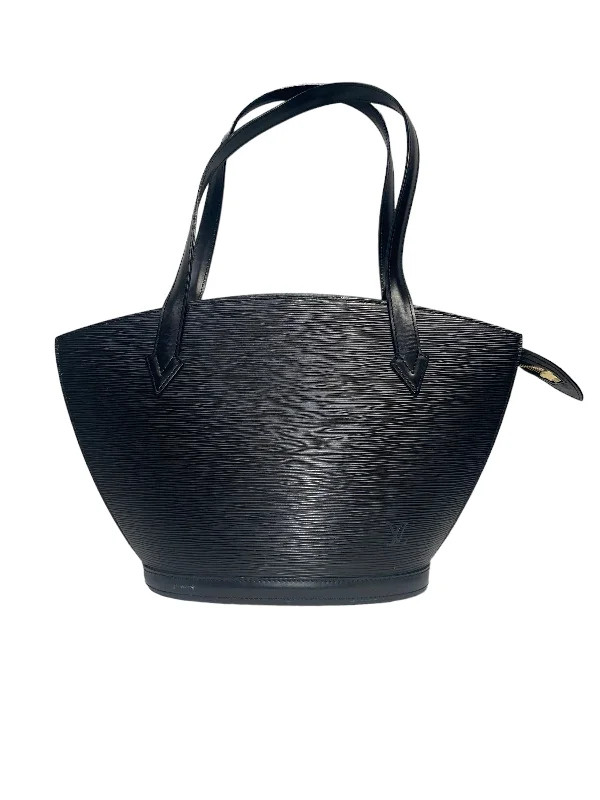 LOUIS VUITTON/Hand Bag/BLK/epi leather blk bag Polished Men's Silk