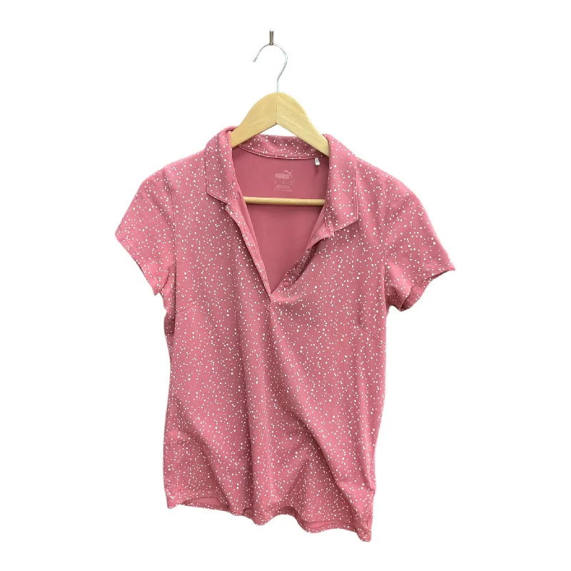 Athletic Top Short Sleeve By Puma In Pink, Size: M Earthy Men's Hemp