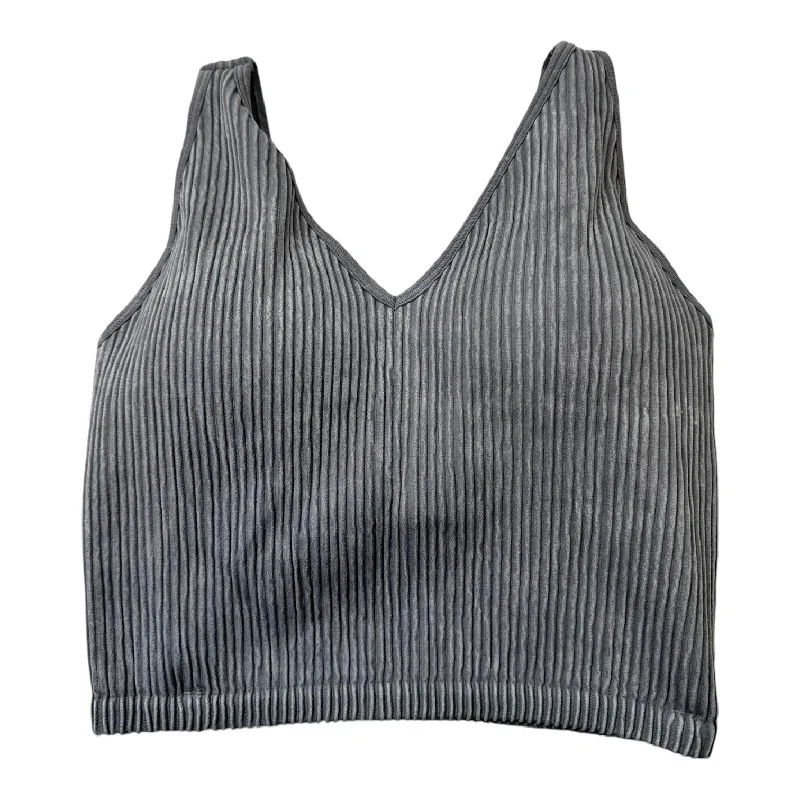 Athletic Bra By 90 Degrees By Reflex In Grey, Size: M Laid