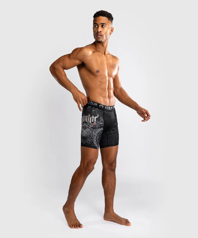 Venum Gladiator 5.0 Men's Vale Tudo Shorts - Black/Silver Unique Men's Upcycled