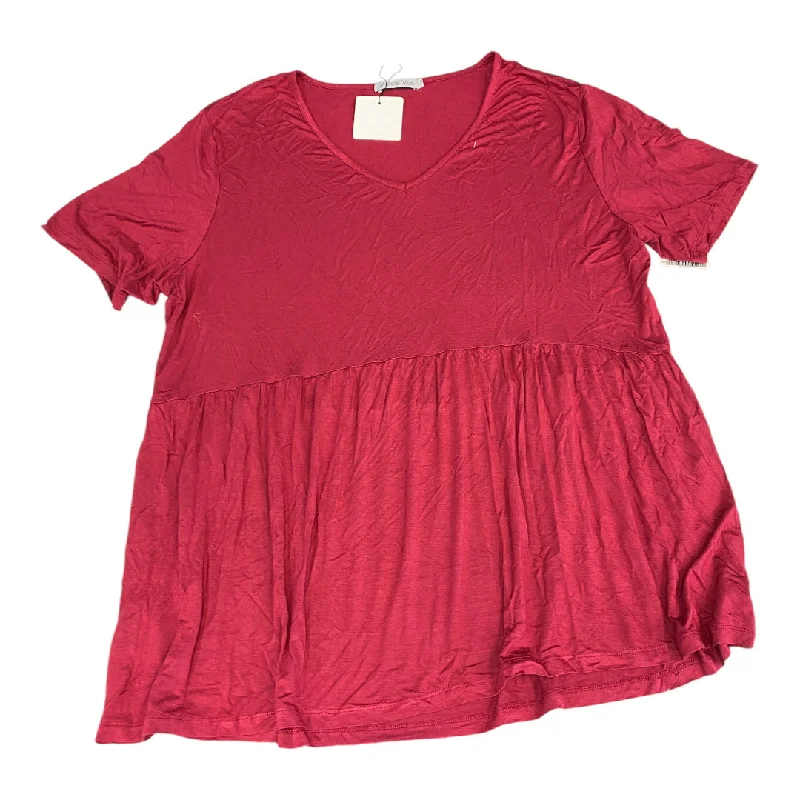 Top Short Sleeve By Cmc In Red, Size: 3x Refined Men's European