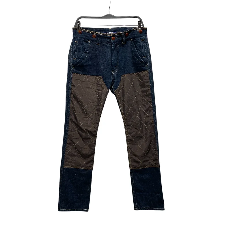 JUNYA WATANABE COMME des GARCONS/Straight Pants/XS/Border/Denim/NVY/ Relaxed Men's Beach