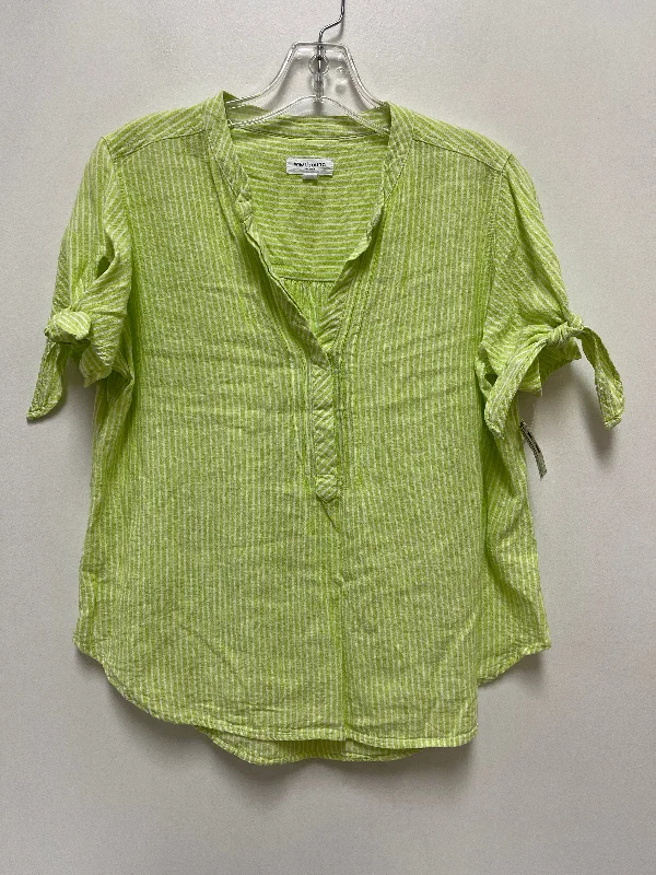 Top Short Sleeve By West Bound In Green, Size: Mp Polished Men's Silk