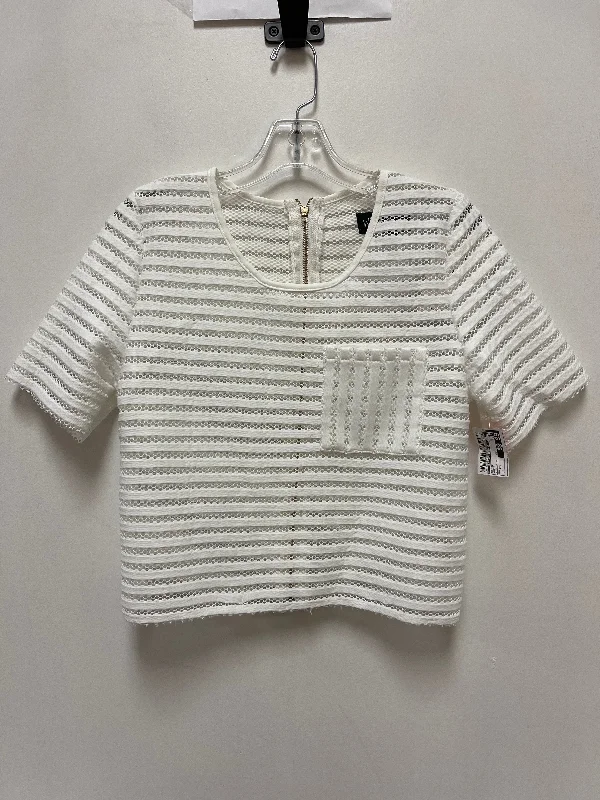 Top Short Sleeve By Clothes Mentor In White, Size: Xs Sharp Men's Italian