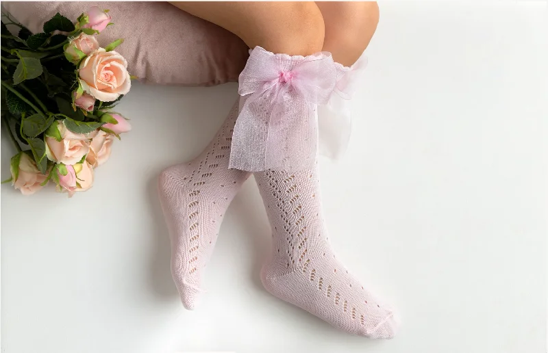 Sheer Bow Knee Socks Modern Men's Tech