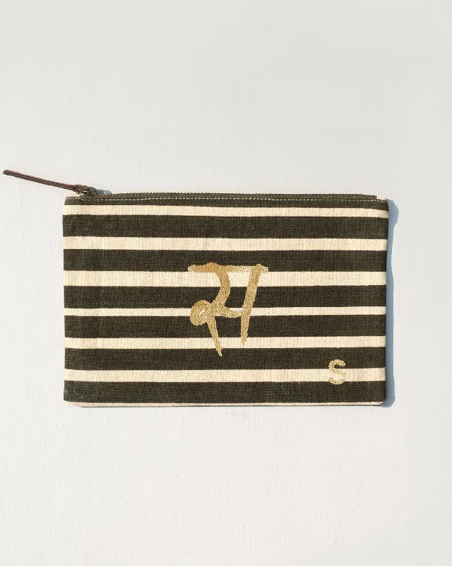 Alphabet S Pouch Earthy Men's Hemp