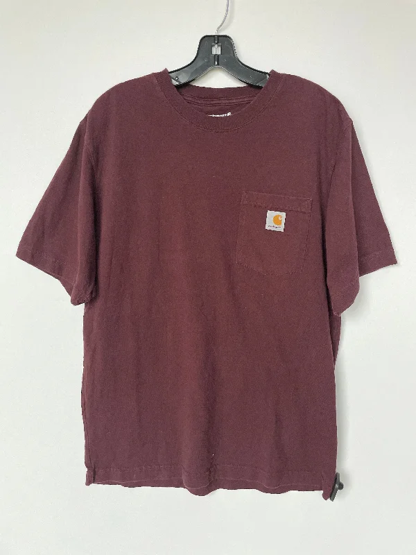 Top Short Sleeve Basic By Carhartt In Maroon, Size: M Organic