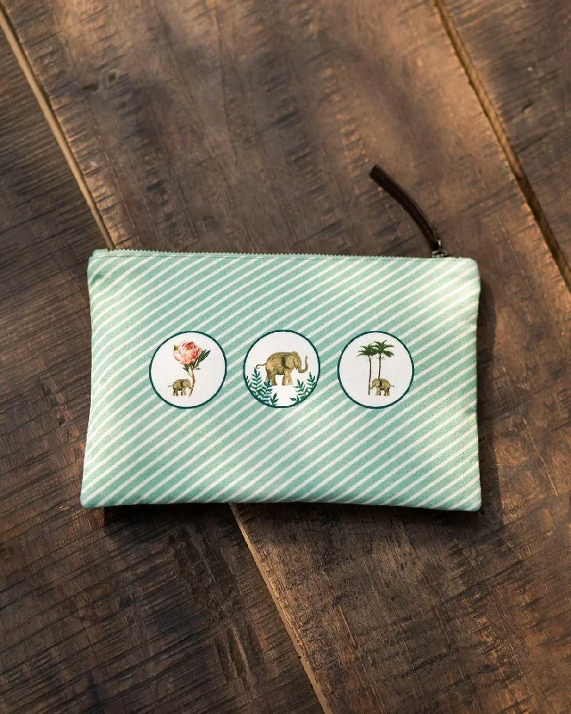 Msitu Pouch Medium - Green Polished Men's Silk