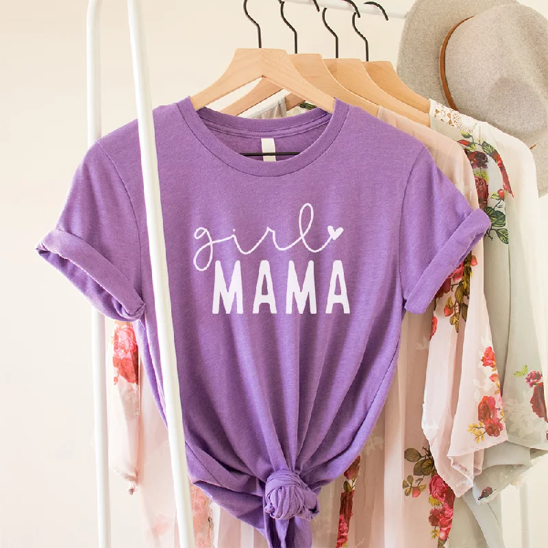 Girl Mama Heart T-Shirt Cool Men's Distressed