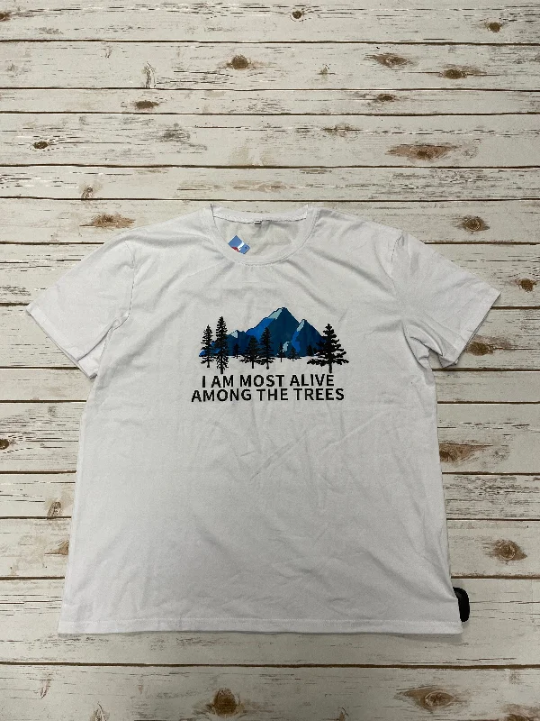 Top Short Sleeve By Cmf In White, Size: 3x Hip Men's Retro