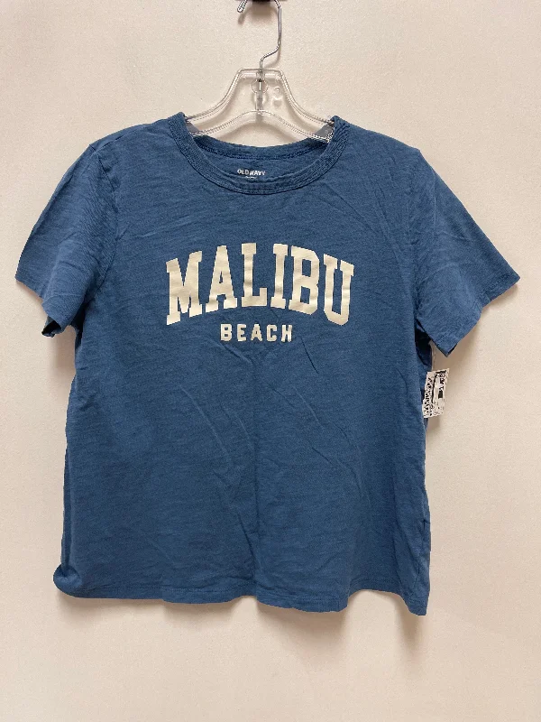 Top Short Sleeve By Old Navy In Blue, Size: M Cozy Men's Sherpa
