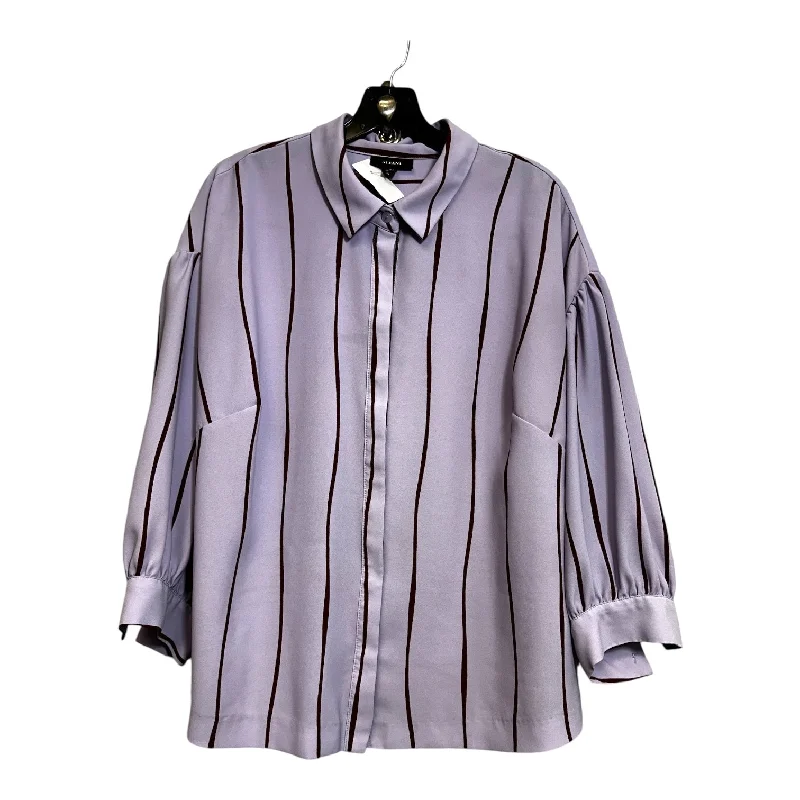 Top Long Sleeve By Alfani In Purple, Size: 1x Masculine Men's 