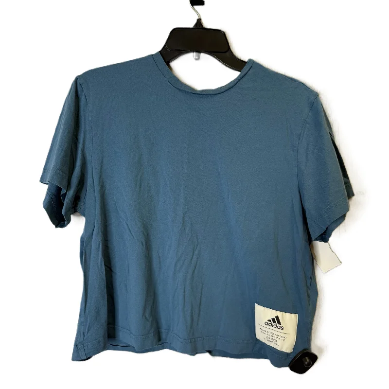 Athletic Top Short Sleeve By Adidas In Blue, Size: M Elegant Men's Formal 
