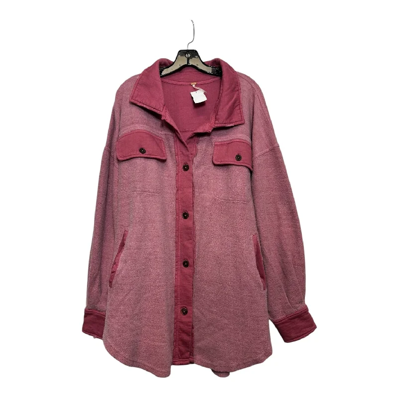 Jacket Shirt By Free People In Pink, Size: L Monochromatic All