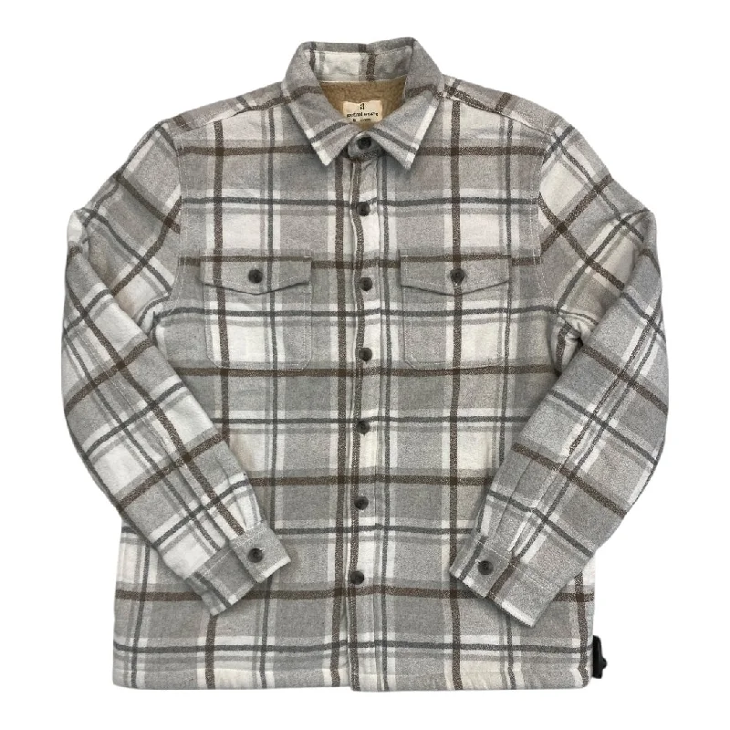 Jacket Shirt By MUTUAL WEAVE In Multi, Size:M Trendy Men's Bucket