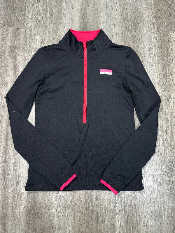 Athletic Top Long Sleeve Collar By Pink In Black & Pink, Size: S Dapper Men's Bow