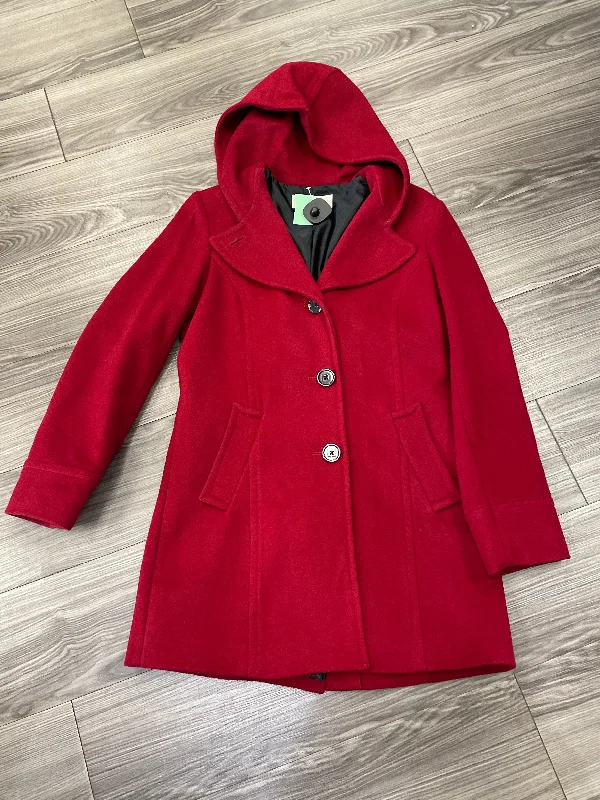 Coat Peacoat By Liz Claiborne In Red, Size: M Gym