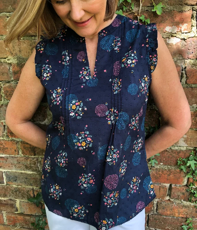 Brakeburn Navy Emma Blouse Bohemian Men's Free