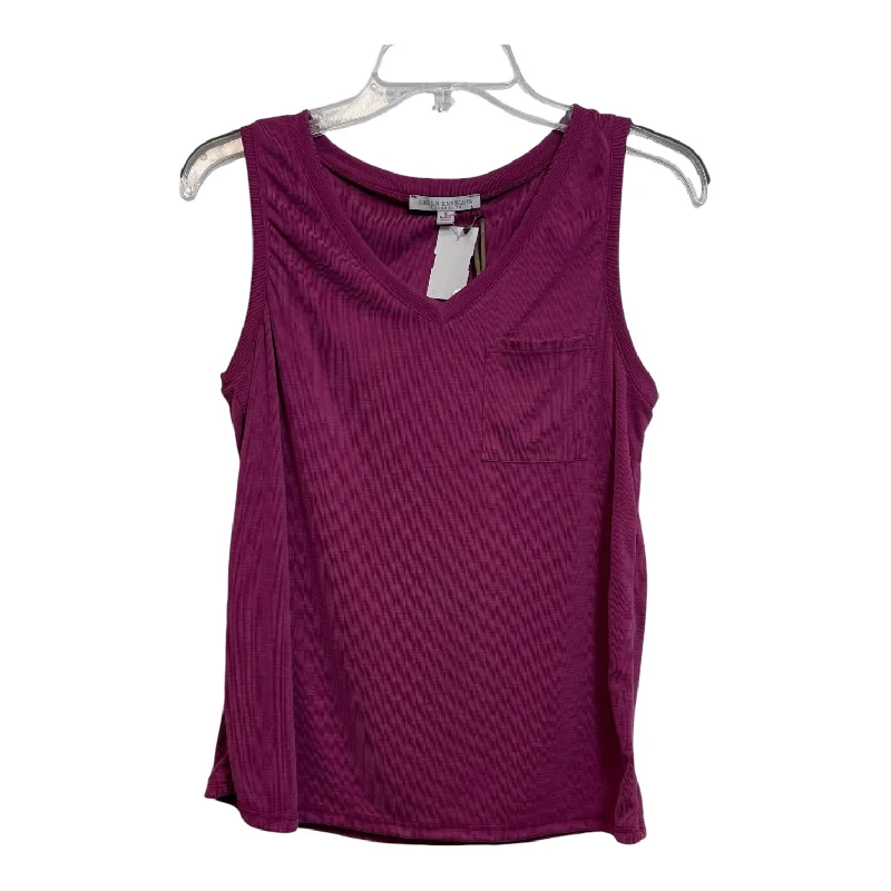 Top Sleeveless Basic By Green Envelope In Maroon, Size: S Casual Men's Loose