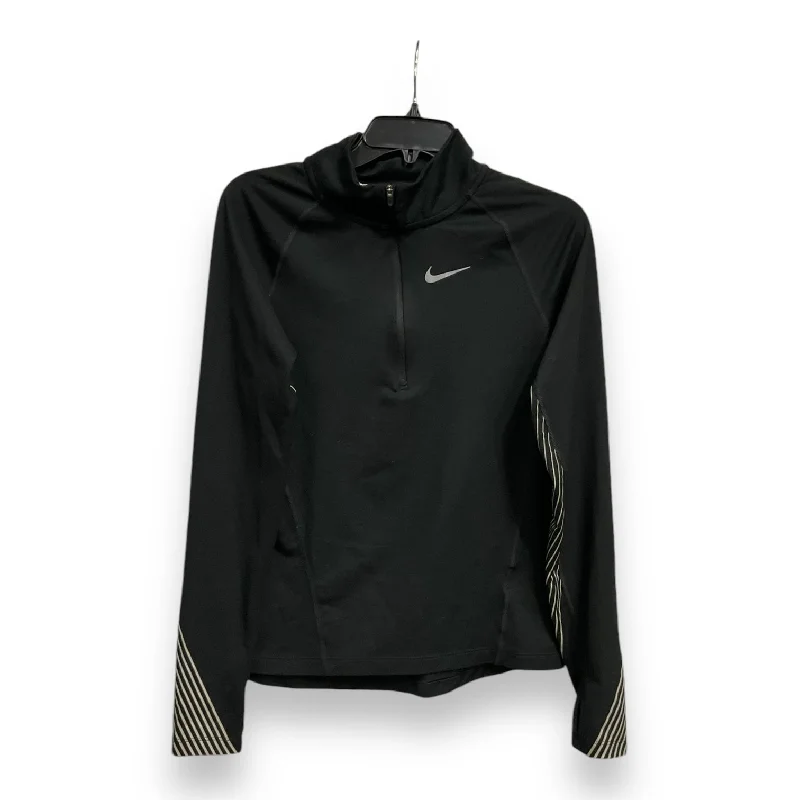 Athletic Top Long Sleeve Collar By Nike Apparel In Black, Size: Xs Stylish Men's Tropical 