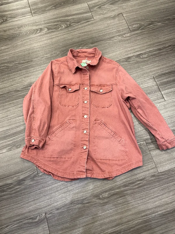 Jacket Denim By Terra & Sky In Pink, Size: 1x Stylish Men's Neon