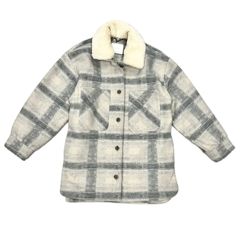 Coat Peacoat By Lucky Brand In Cream & Grey, Size: S Elegant Men's Formal 