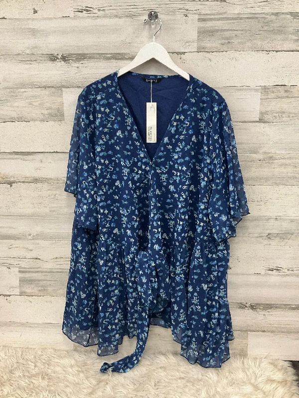 Top Short Sleeve By Clothes Mentor In Floral Print, Size: 4x Elegant Men's Cashmere