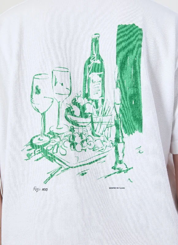Cicchetti Oversized T Shirt | Organic Cotton | White Hip Men's Retro