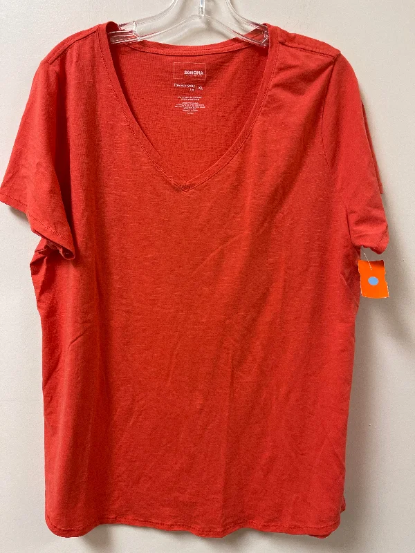 Top Short Sleeve By Sonoma In Orange, Size: Xl Sharp Men's Italian