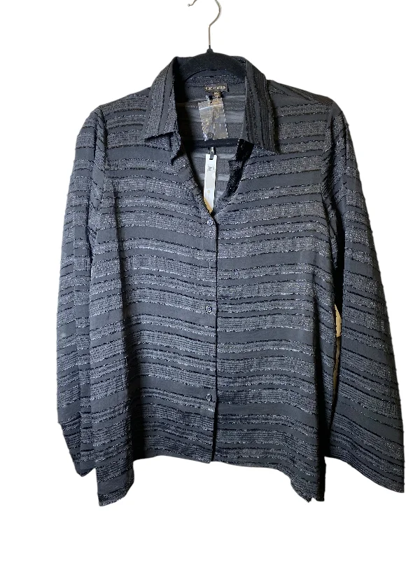 Top Long Sleeve By Coco And Carmen In Black, Size: M Sporty Men's Athleisure 