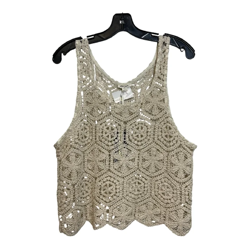 Top Sleeveless By Ultra Pink In Tan, Size: L Dynamic Men's Glow