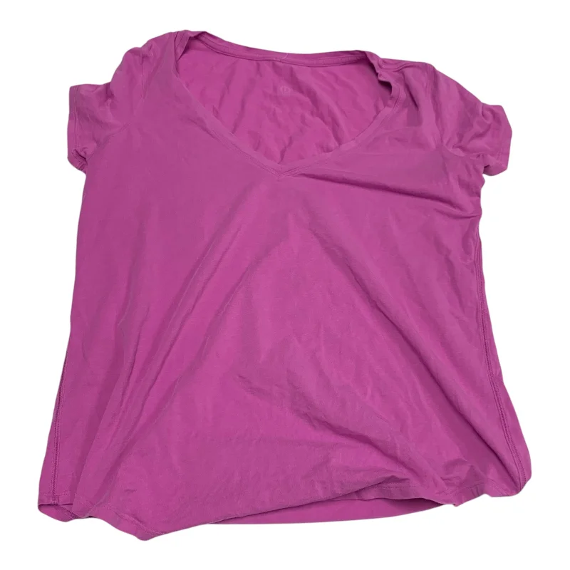 Athletic Top Short Sleeve By Lululemon In Pink, Size: M Lumberjack