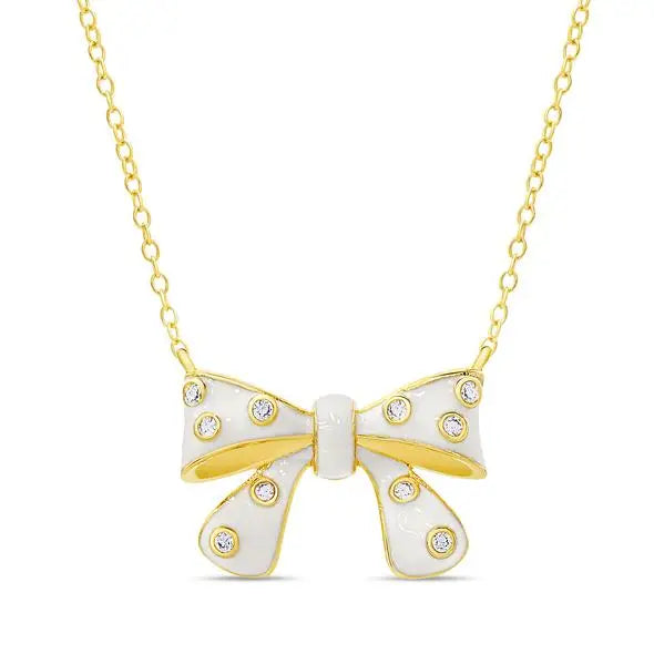 Lily Nily Bow Necklace Sleek Men's Metallic