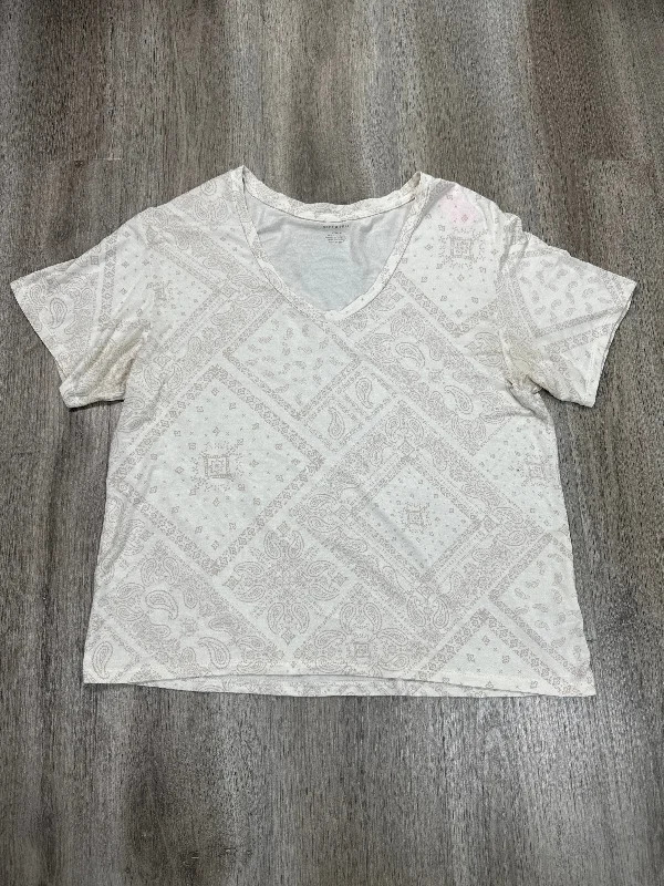 Top Short Sleeve By American Eagle In Paisley Print, Size: M Unique Men's Upcycled