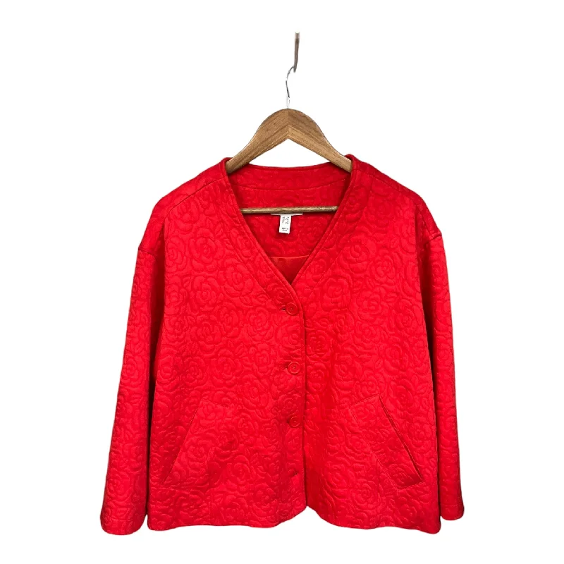Jacket Other By Isaac Mizrahi Live Qvc In Red, Size: 1x Unique Men's Patch