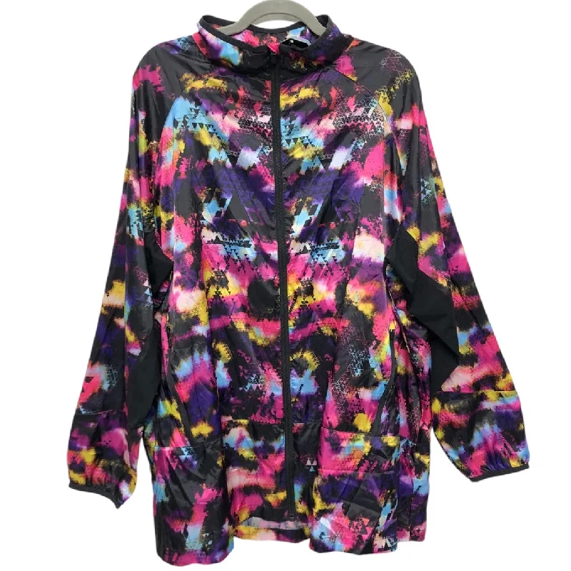 Jacket Windbreaker By Lularoe In Multi-colored, Size: 2x Practical Men's Multi