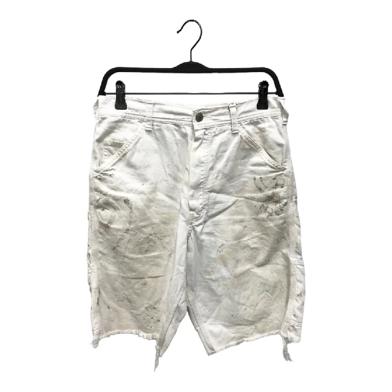 JOHN ELLIOTT/Shorts/2/Cotton/WHT/PAINT SHORTS Sleek Men's Metallic