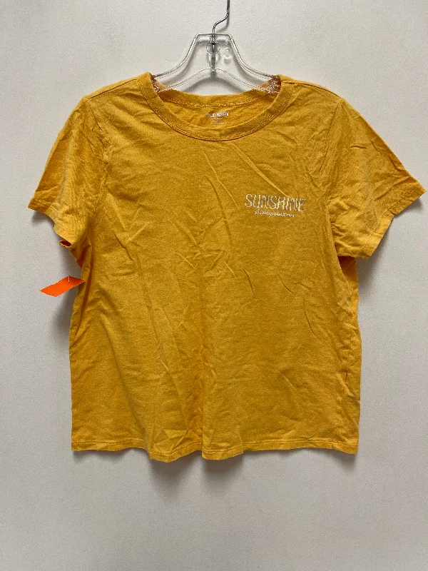 Top Short Sleeve By Old Navy In Yellow, Size: M Athletic Men's Compression