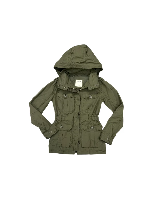Jacket Windbreaker By Abercrombie And Fitch In Green, Size: S Organic