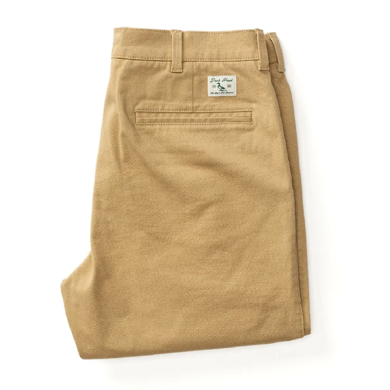 Duck Head 160th Pleated Gold School Chino - Khaki Modern Men's 