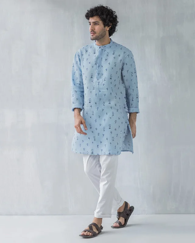 Colombo Check Kurta Elegant Men's Cashmere