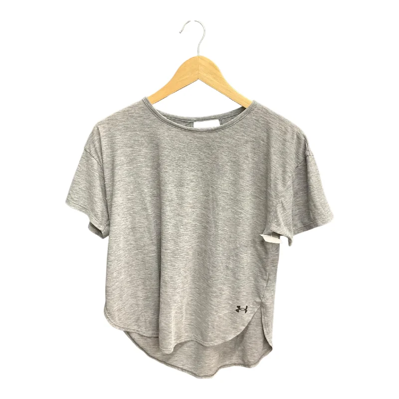 Athletic Top Short Sleeve By Under Armour In Grey, Size: S Elegant Men's Formal 